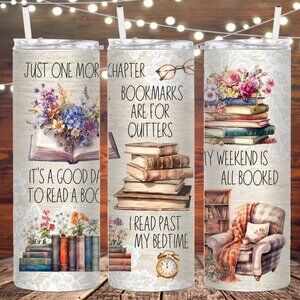 Book Lover Metal Insulated Tumbler